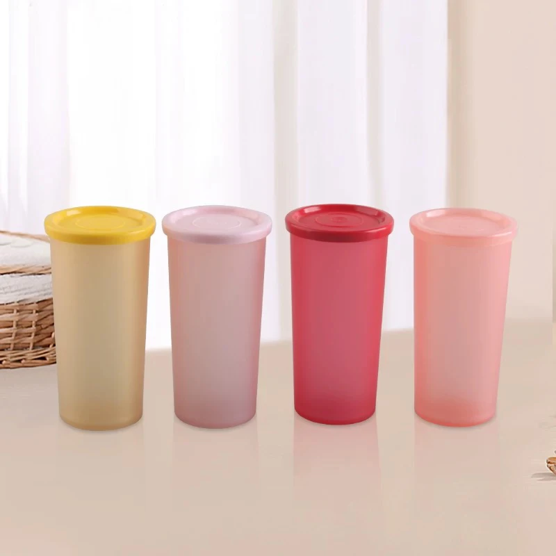 迷你便携口袋杯防漏塑料水杯简约密封健身随身携带