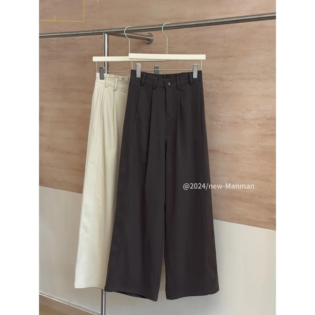 【朴回见】'山茶'春夏新款韩版ins风小众设计感休闲裤