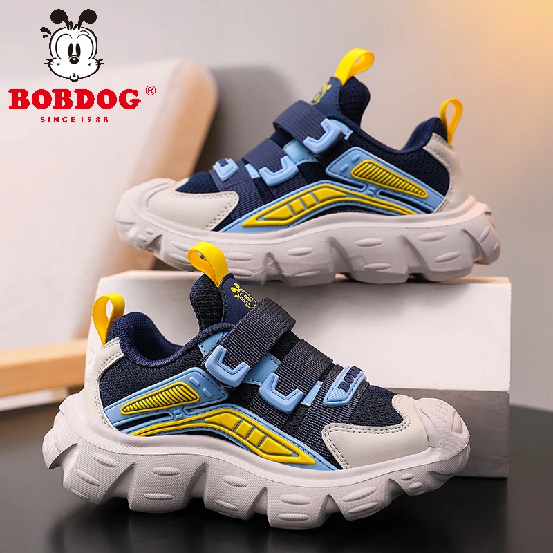 巴布豆童鞋男童鞋子2025春秋款网面透气儿童休闲运动鞋女孩跑步鞋