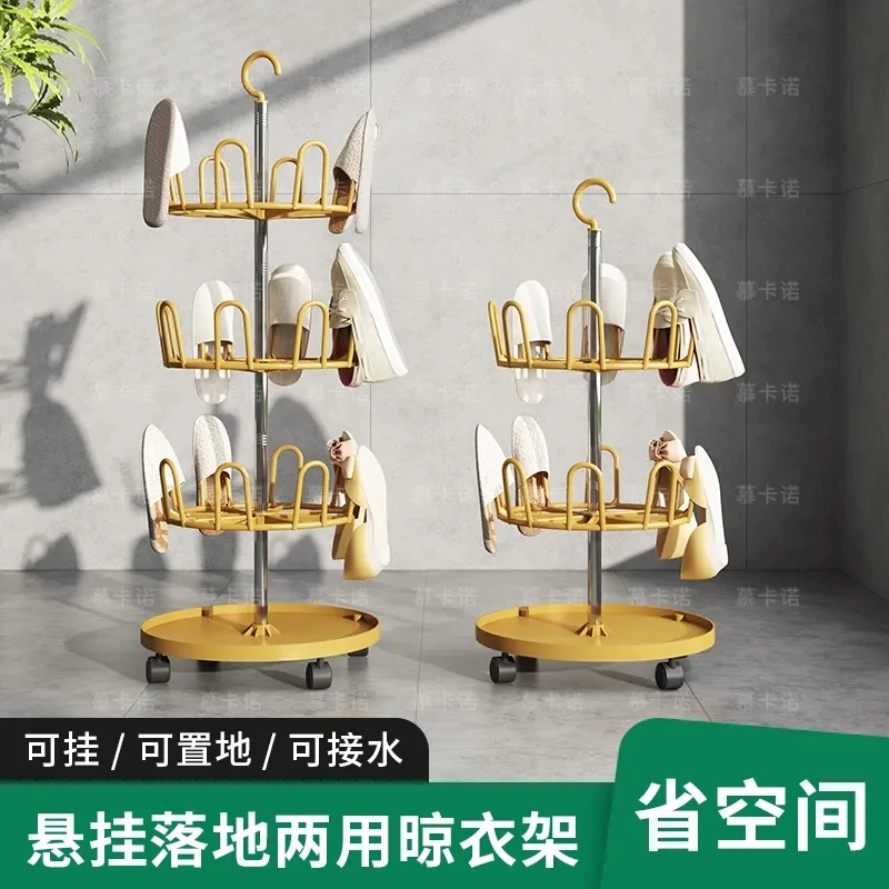 鑫诺达鞋架晾鞋晒鞋架家用阳台落地架子旋转多层鞋架批发网红神器