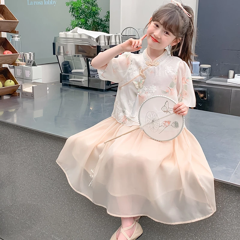 （连衣裙）女童连衣裙夏款2025新款童装夏装网红中大童儿童装裙子