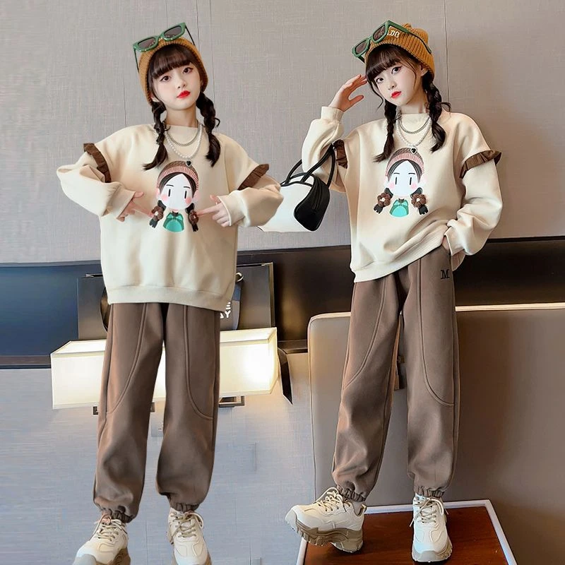 （两件套）童装女童套装2024春装新款中大童儿童洋气时髦女孩秋款