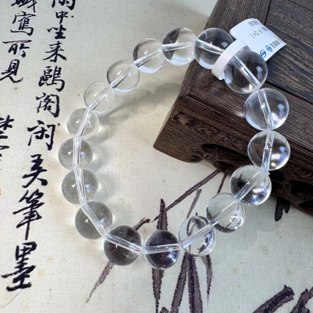 天然水晶高净体近双A级白水晶手串多样发其一