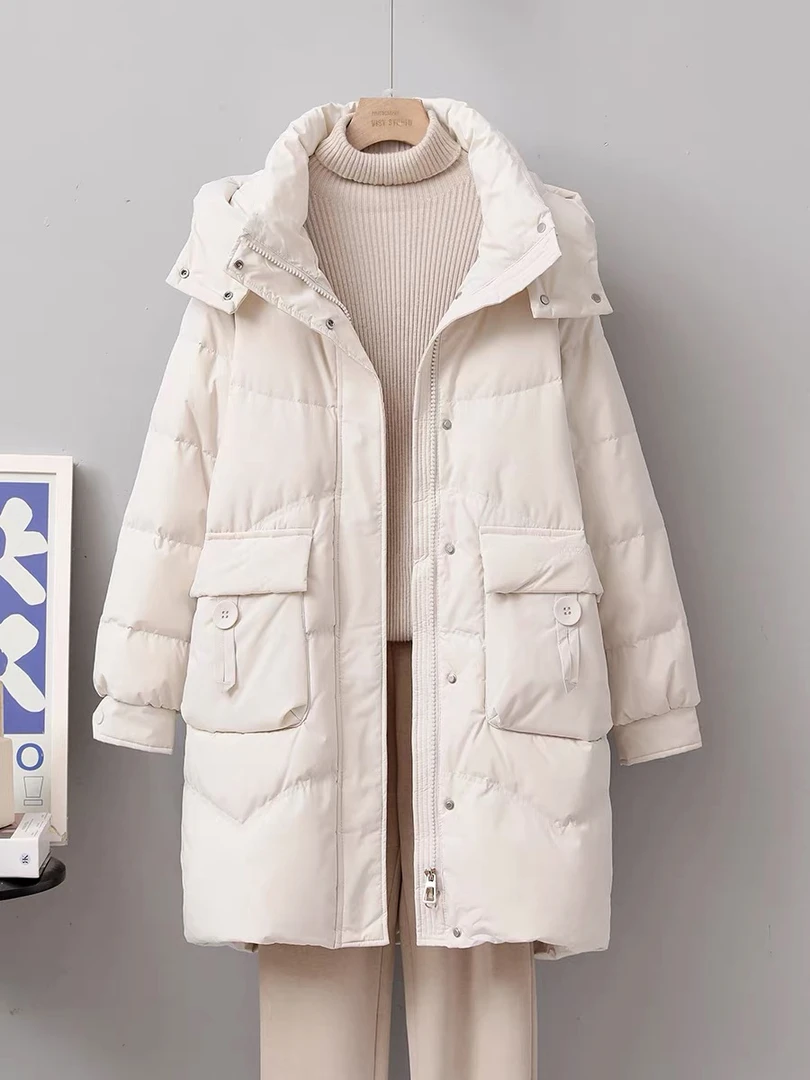 爆款新款中长款加厚保暖外套