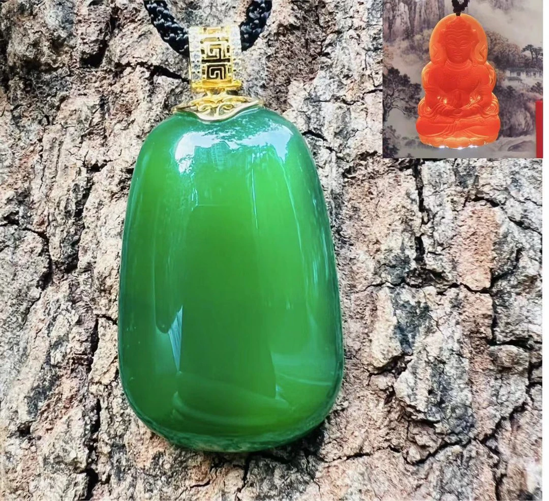 平安无事牌玛瑙送牛血红玛瑙度母观音 送礼盒一物一证