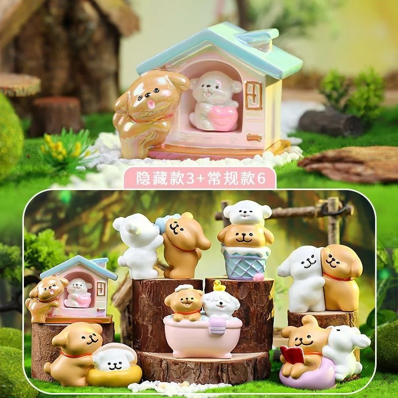 【线条小狗第二弹】桌面小车载中控台装饰品生日礼物【拆盒】办公桌