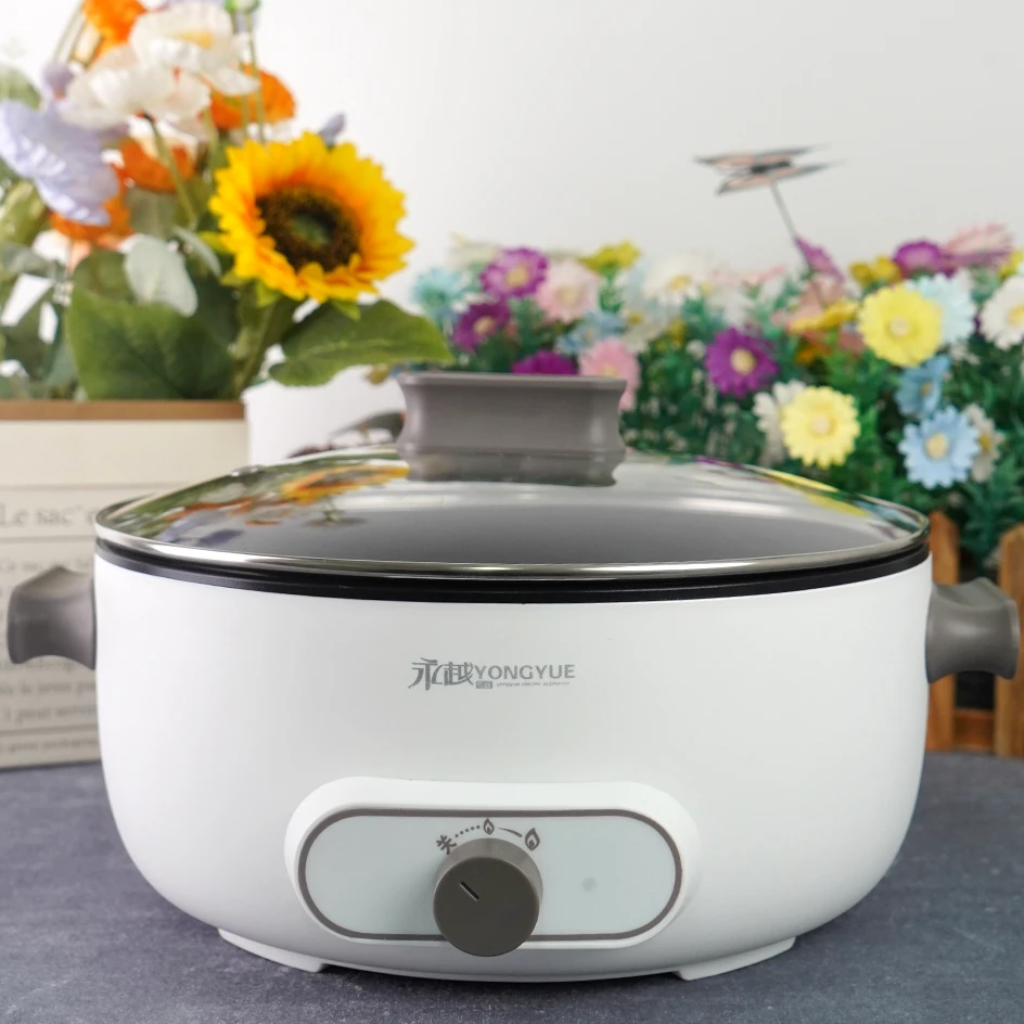 永越多功能家用大容量料理锅锅电煮锅蒸煮炖涮炸炒不粘锅宿舍煮面