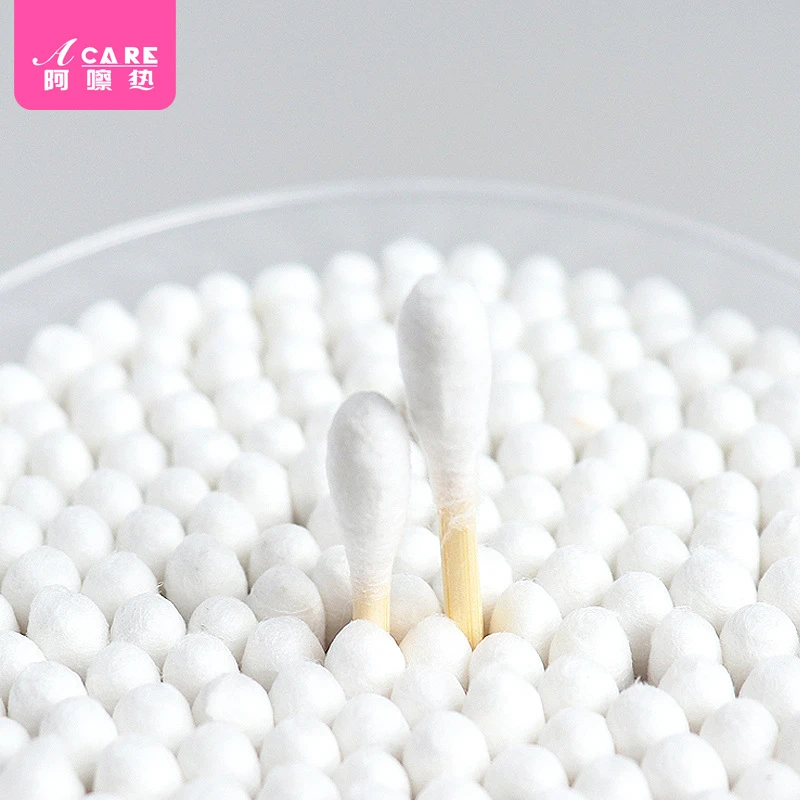 包邮 棉签AF1S25-双圆头棉签挖耳朵化妆卸妆口红细圆头多