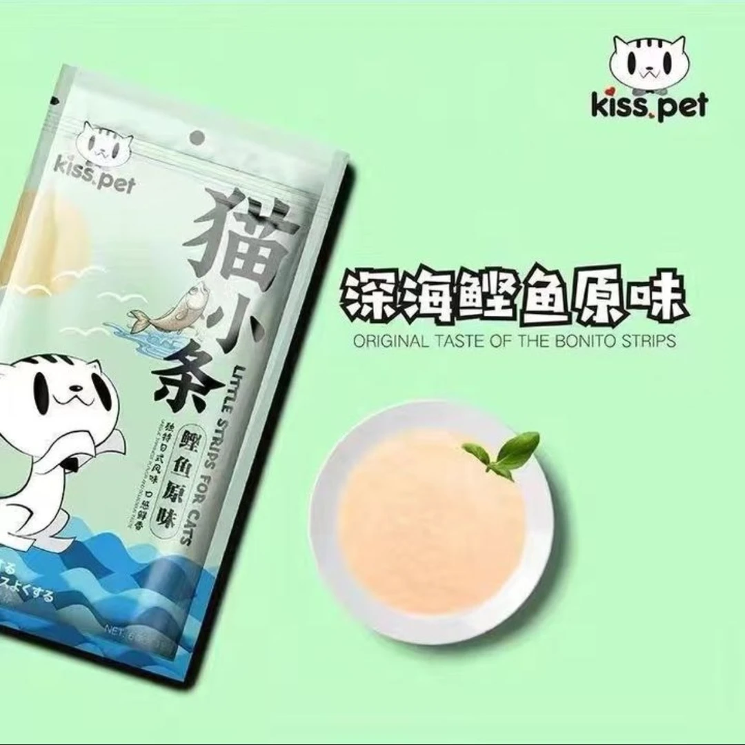 【鲜肉猫条】凯希佩猫咪湿粮鲜肉猫条鲣鱼原味口味猫条猫湿粮零食拌饭猫条15g*6条/袋