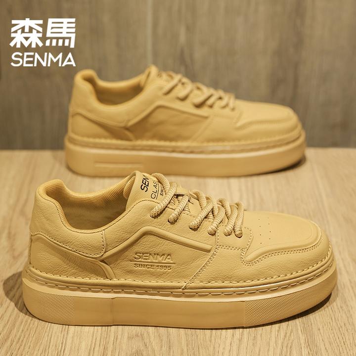 森马男鞋秋天雅丹风百搭休闲复古潮鞋防滑增高软底青少年运动板鞋