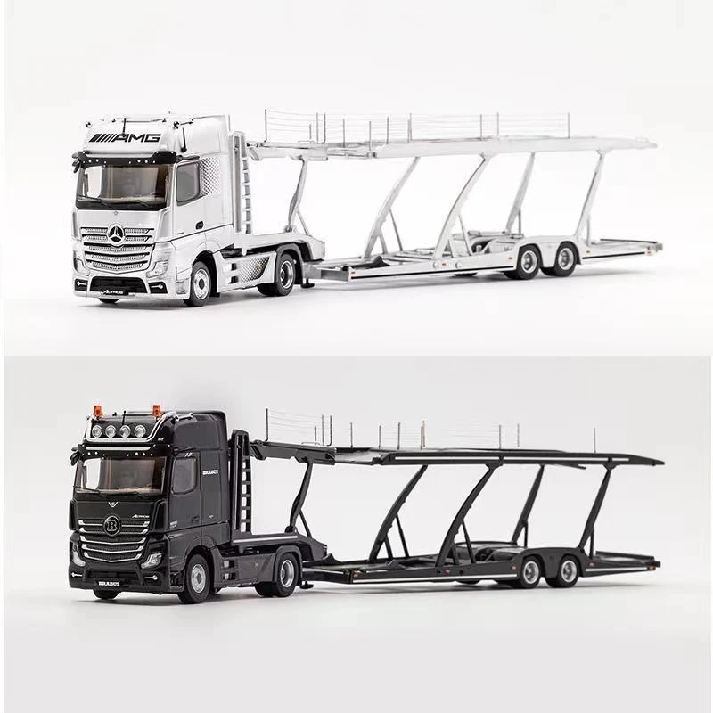 GCD 1:64 奔驰Actros 奔驰双层汽车运输车拖车改进版仿真汽车模型