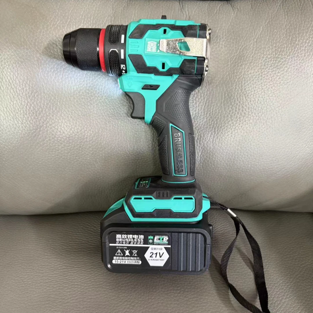 《敲击手电钻》家用工业级手电钻纯铜无刷手电钻10节动力电池