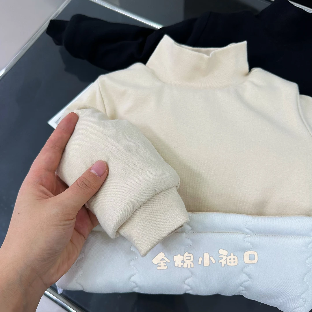 现货 466加棉小暖炉打底冬季韩版加厚半高领套头纯色小棉袄