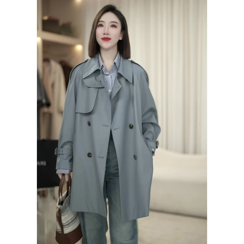 [TONFUNLY]短款风衣上新-2024秋季爆款气质休闲宽松外套英伦风