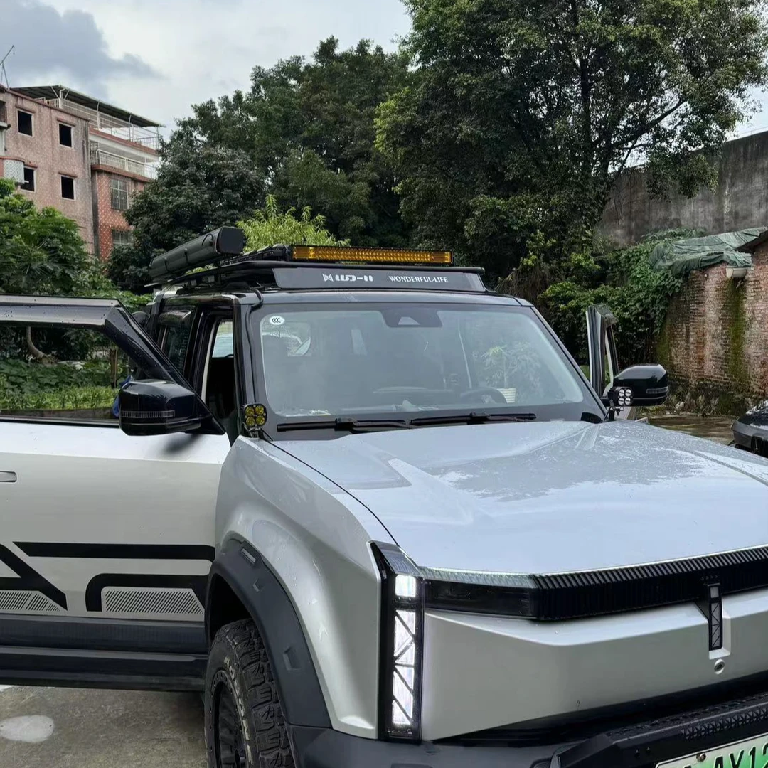 奇瑞icar03/03T车顶扰流板行李架降低风阻风噪板全覆盖金属装饰板