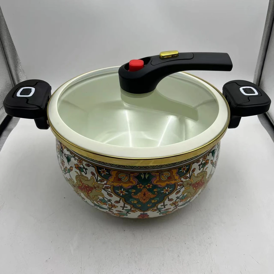 27cm【俄罗斯】搪瓷珐琅微压锅煮锅汤锅炖锅