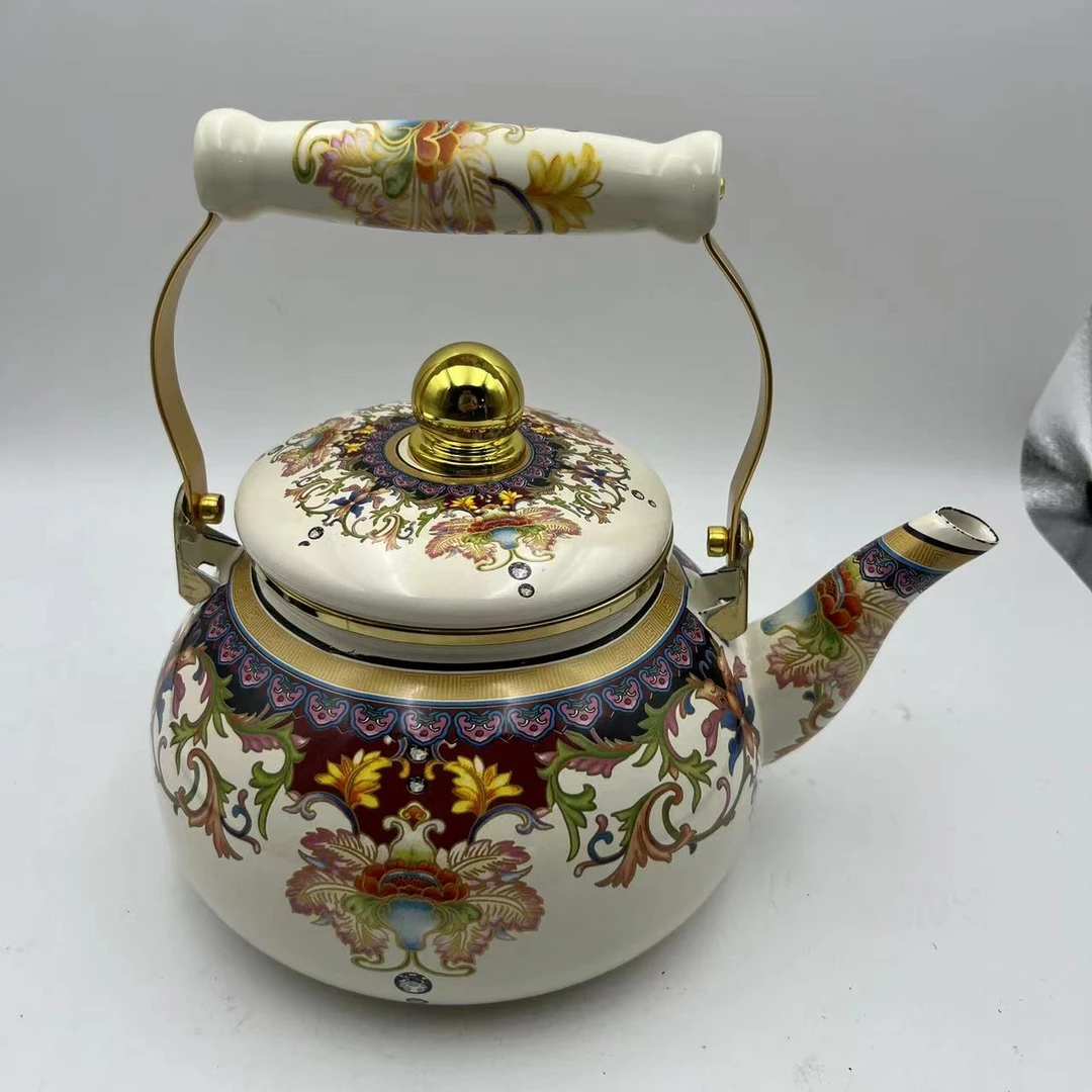 2.5L臻品土壶珐琅搪瓷烧水壶茶壶