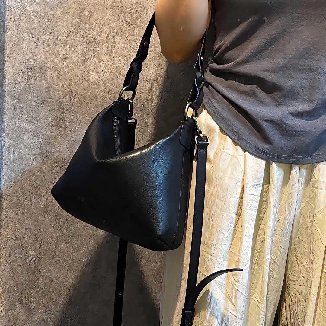 【三森印记】时尚复古单肩休闲百搭经典复古斜跨女士HOBO   W43