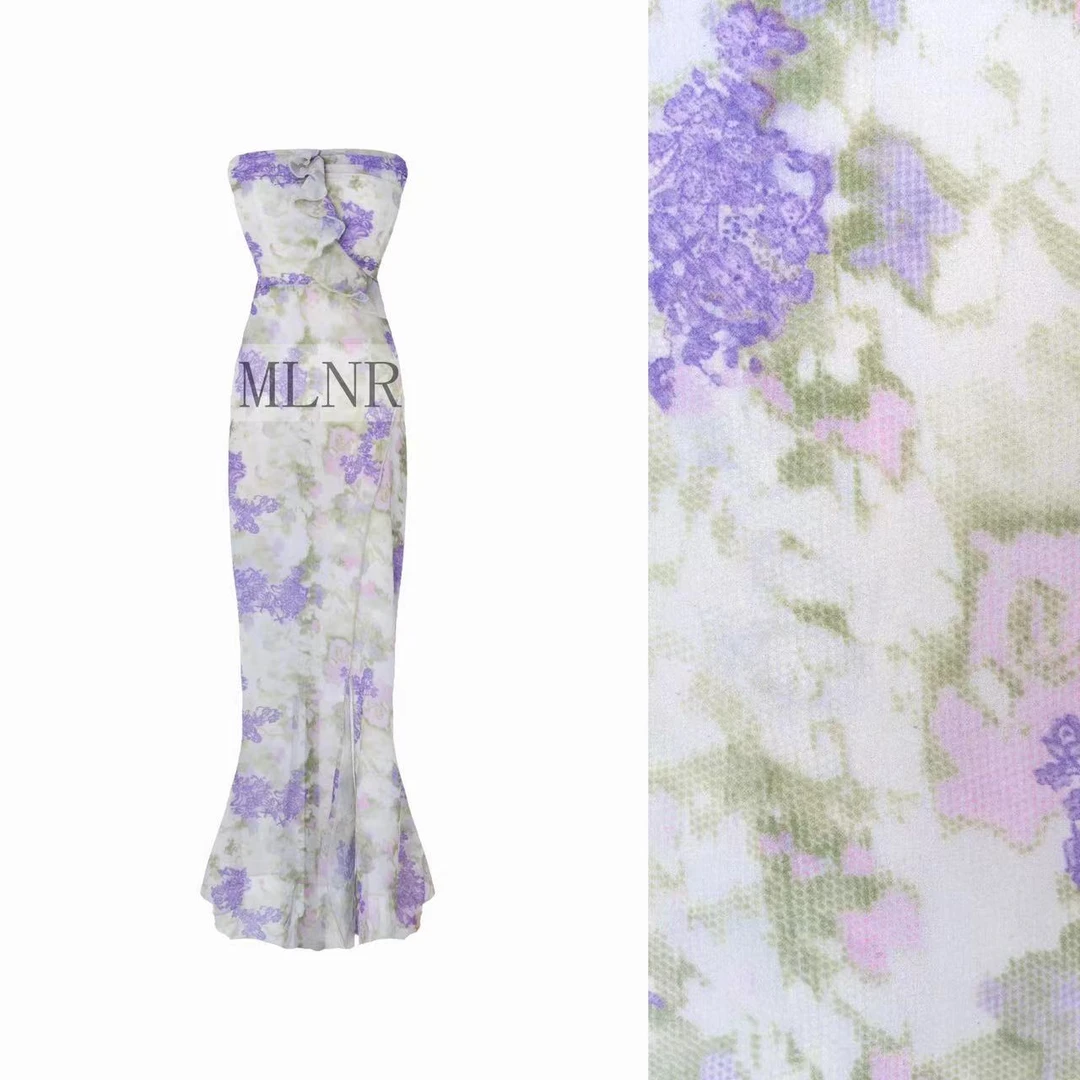 刘婆子店铺款【花间酒绿色】高级定制碎花显瘦夏季气质连衣裙2366