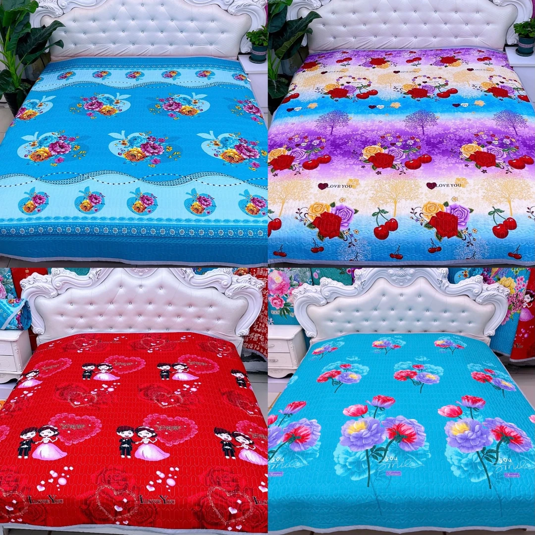 高品质多花型双人床单床盖柔软亲肤不起球不褪色