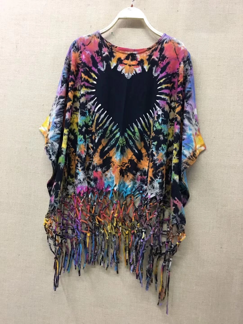 泰国扎染流苏上衣