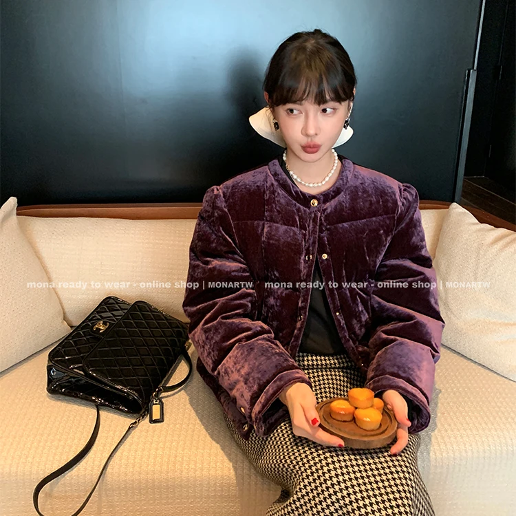 冬季新款韩版宽松显瘦简约短款棉服外套新中式女小个子加厚棉衣