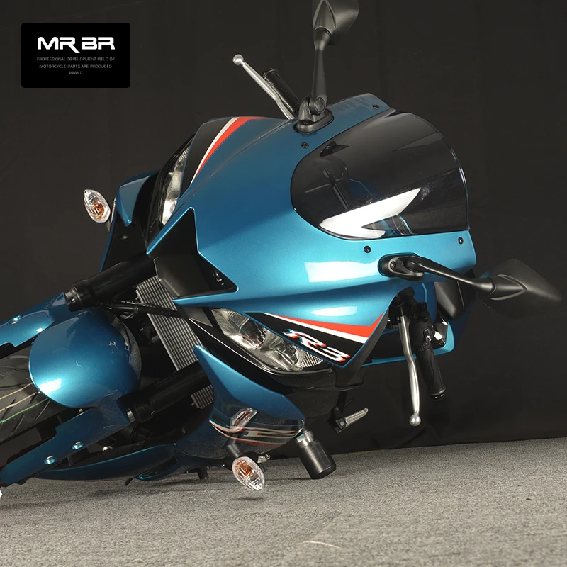 MRBR雅马哈r3护杠保险杠YZF-R3防摔竞技杠排气防摔改装件水箱护网
