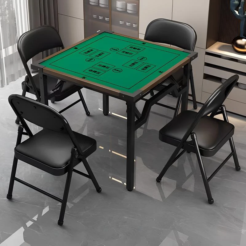 简易摆摊方桌家用多功能餐桌新款麻将扑克两用棋牌桌折叠掼蛋桌子