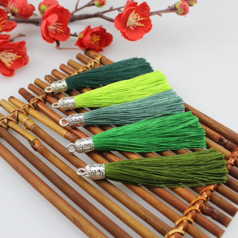中国结配件中号合金帽涤纶流苏穗子吊穗钥匙扣耳环饰品挂饰吊坠
