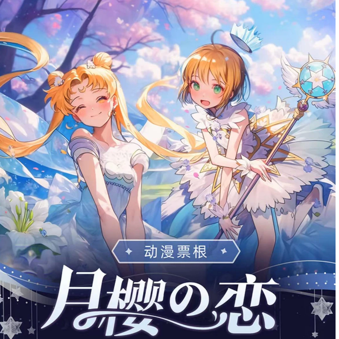 【强娶】月樱之恋-动漫限量版票根收藏卡【魔法少女樱+美少女战士】