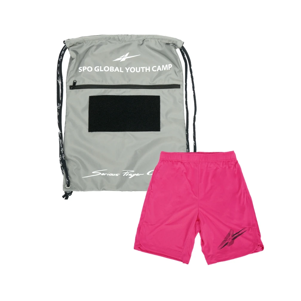 SPO 网眼/训练/投篮短裤+灰/彩抽绳包组合
