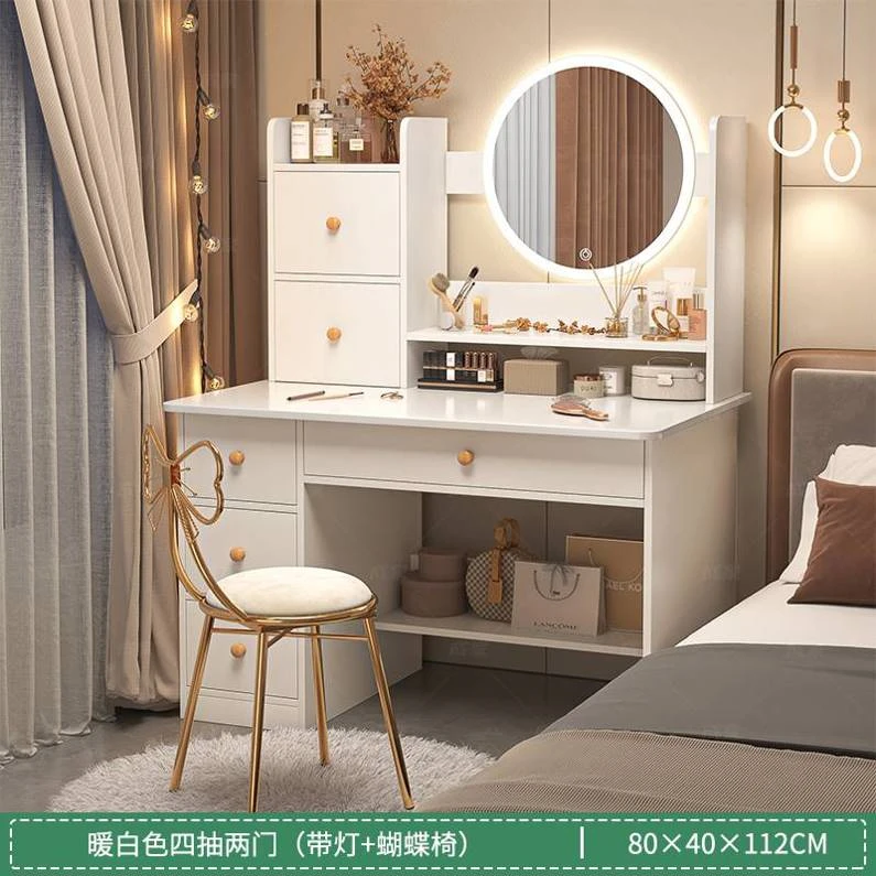 新疆包邮梳妆台卧室现代简约小型收纳柜书桌化妆台一体网红