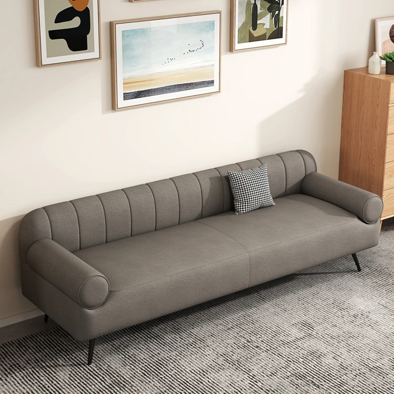 新疆包邮科技布北欧意式皮艺沙发小户型客厅出租房服装店免洗