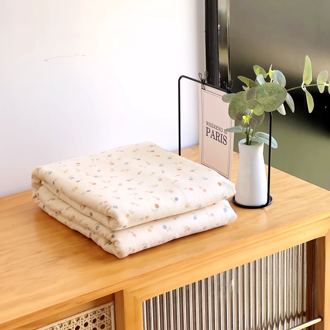 【京かわ会社】磨毛双层纱床单200*230cm田园小碎花