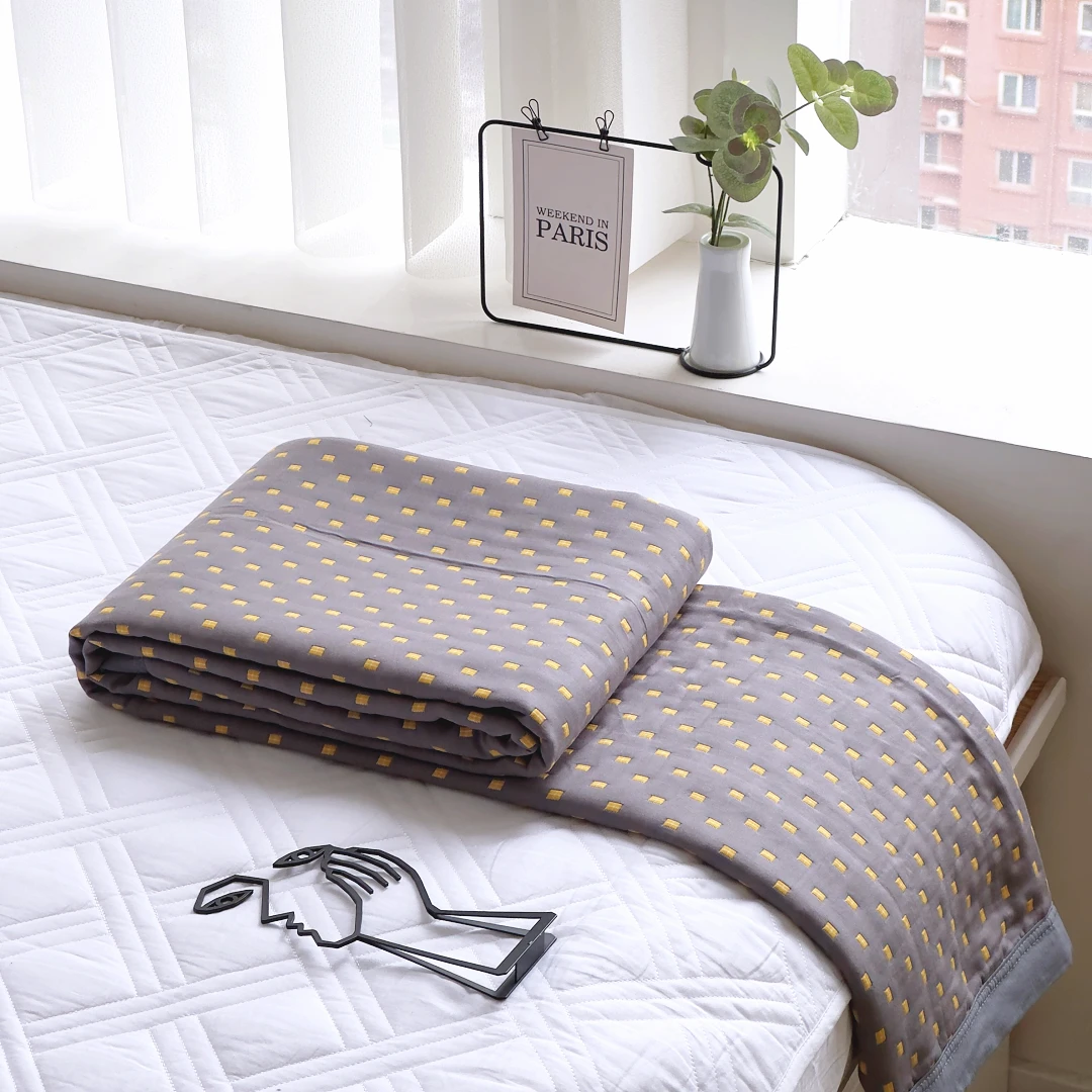 【京かわ会社】高端精梳棉软凉席 满天星* 灰