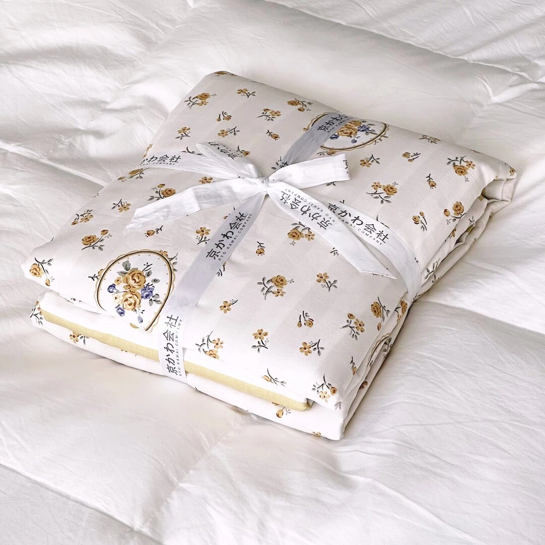 【京かわ会社】全棉100支匹马棉四件套 全棉简约床 法风小香