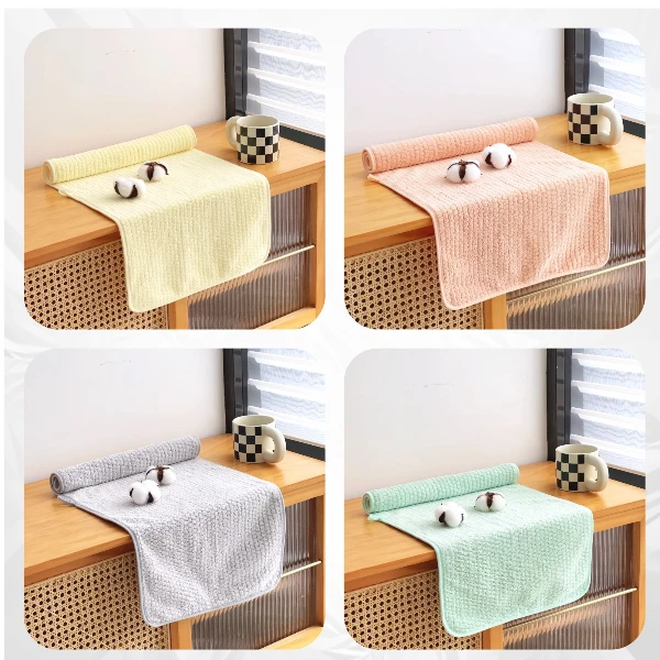 【京かわ会社】竹炭抗菌纤维玉米粒毛巾32*74cm不挑花色 拍一发三