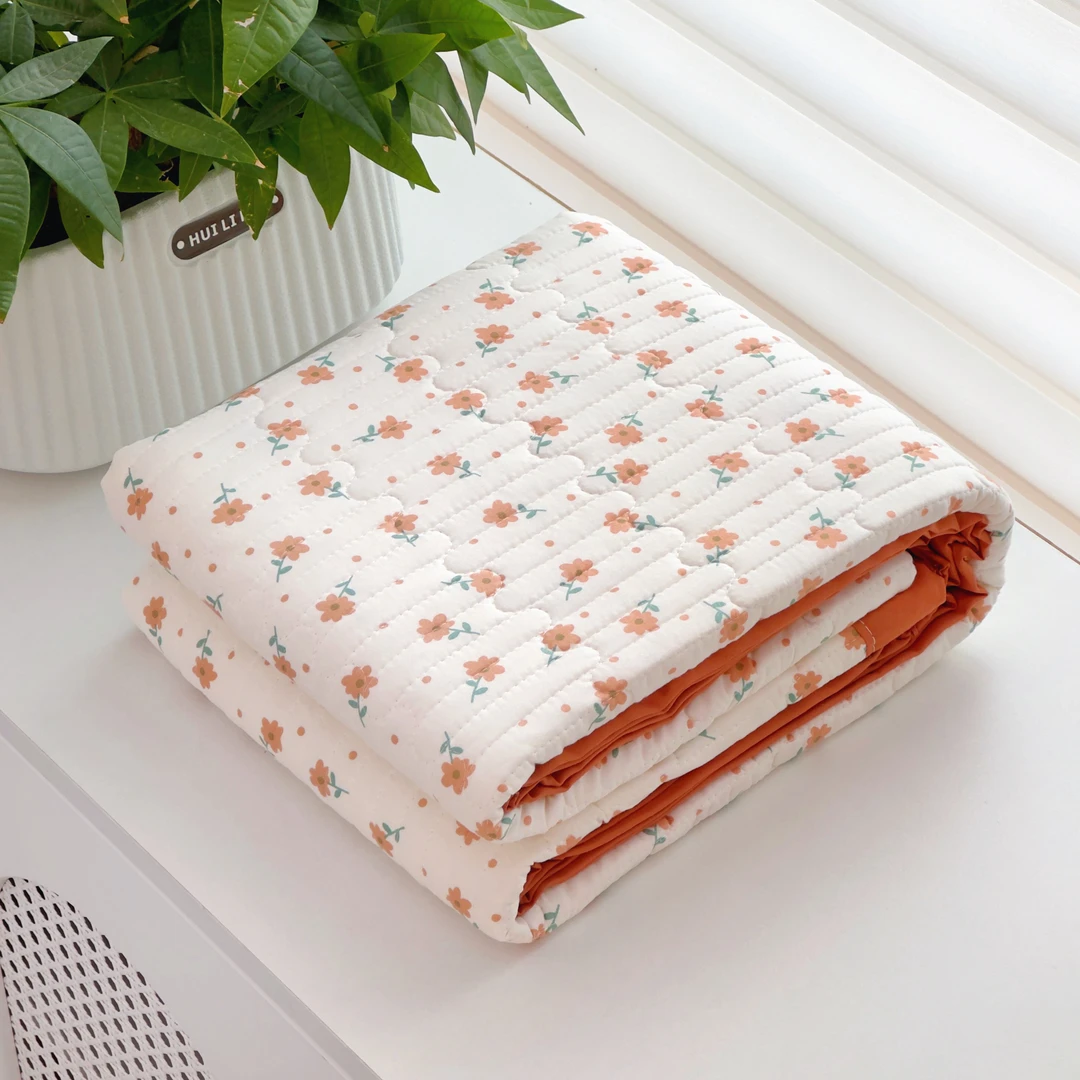 【京かわ会社】四季通用水洗棉床盖200*230cm柚香