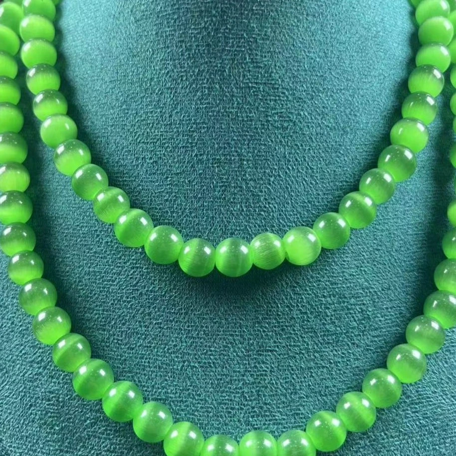 非金属项链 【臻品典藏】A48臻品典藏德罗斯绿苍穹玻陨国风项链发一