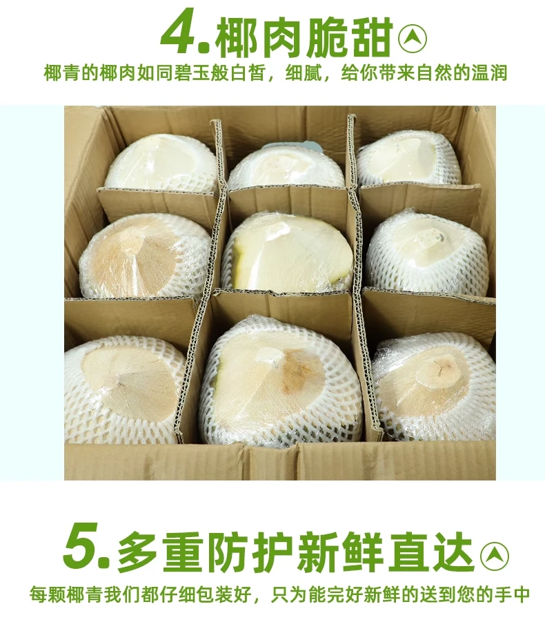 海南去皮青椰新鲜,解渴,爽口,多汁,天然,炖汤,清甜,发货,重量椰青