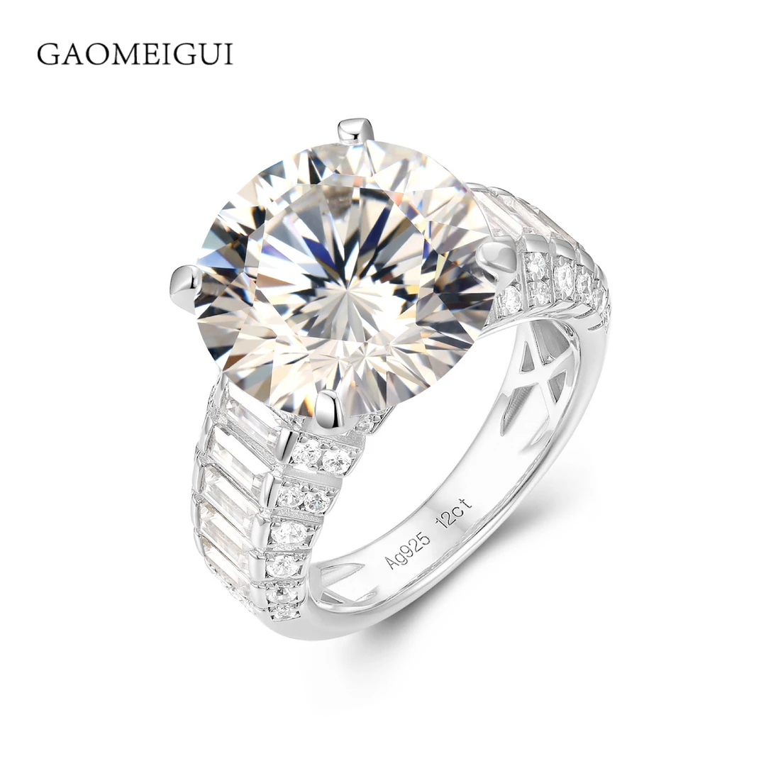 GAOMEIGUI 925银合成锆石戒指 12克拉【2600快乐】戒指编码A096