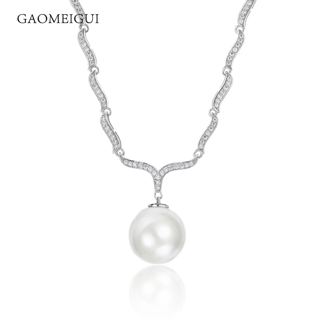 链子925银合成锆石 【盈盈众珠】GAOMEIGUI16mm42cm项链A0039