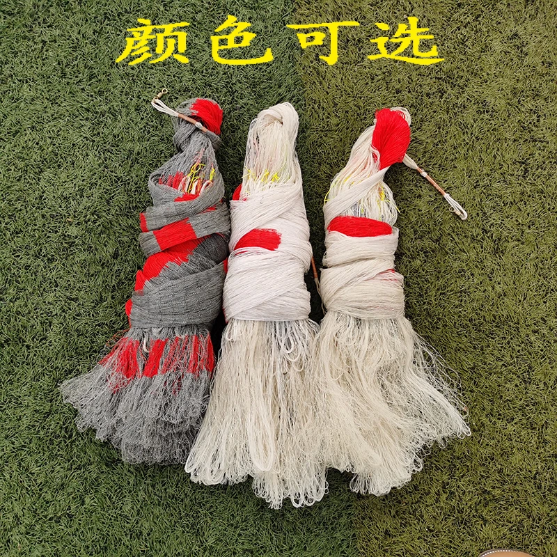 4指双扣四编纯手工大力马撒网加重铅坠老式传统撒网