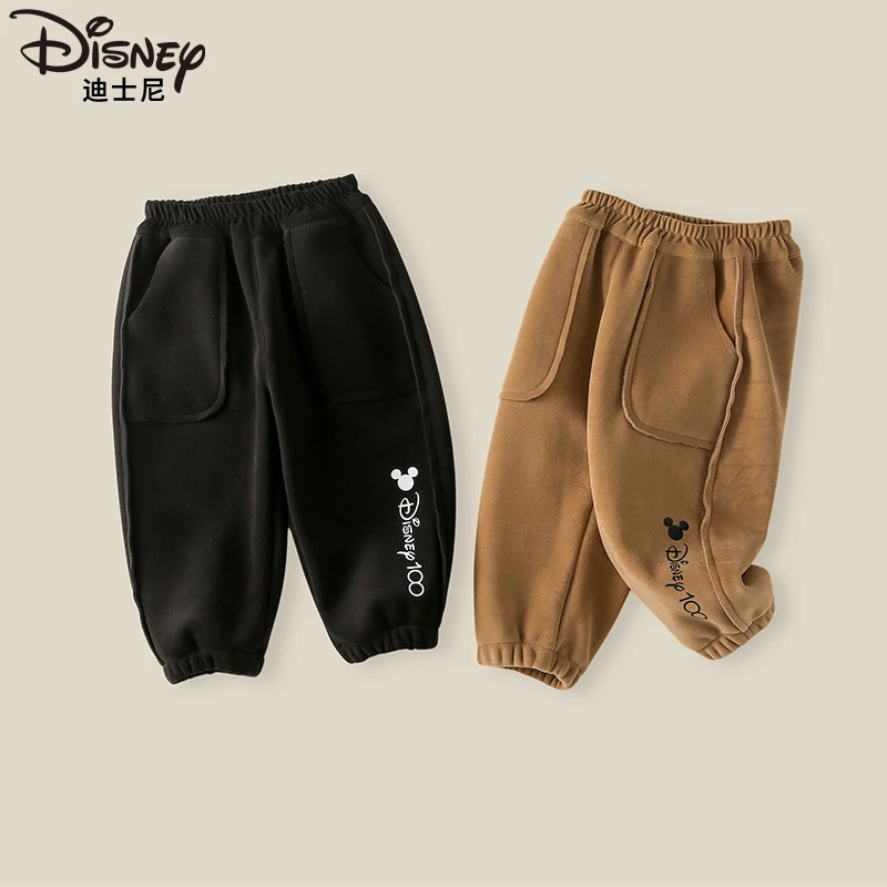 Disney/迪士尼儿童防风裤冬季新款裤子宝宝加绒保暖长裤XOE4ZK217