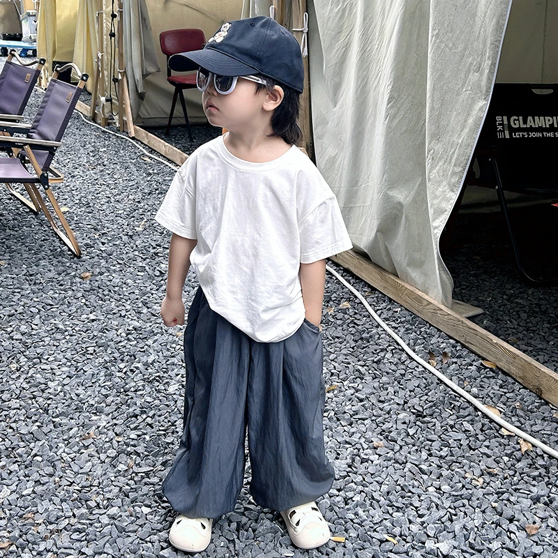 薄款春秋款外出山本裤防蚊裤百搭潮款韩版宽松休闲潮流男女童长裤