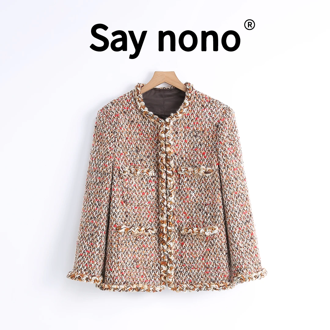 懒猫nono│Saynono 羊毛圈圈经典廓形日不落小香外套/ FHL24103