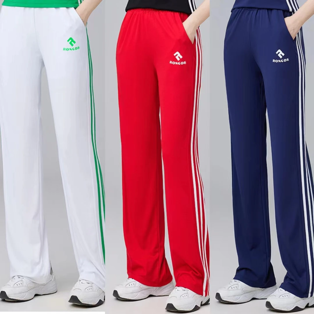 2025夏季薄款直筒运动裤广场舞跑步健身裤SYFS