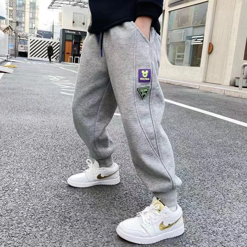 男童春秋裤子秋冬款运动裤中大童女童春装休闲长裤儿童裤子厚款