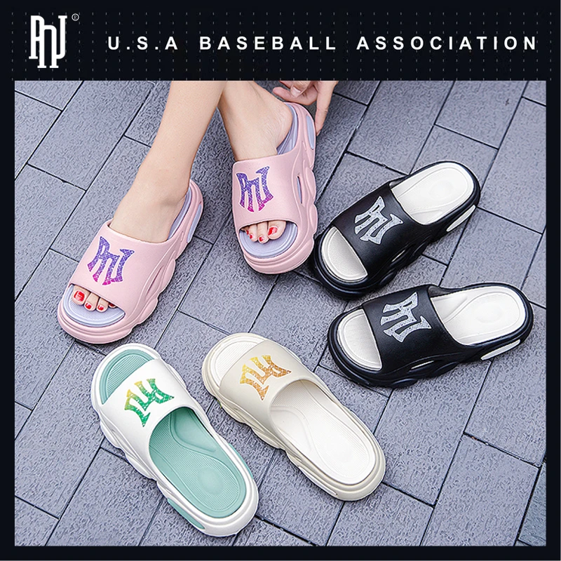 PNJ夏季拖鞋女情侣款沙滩鞋运动厚底软底外穿轻便百搭休闲凉拖男