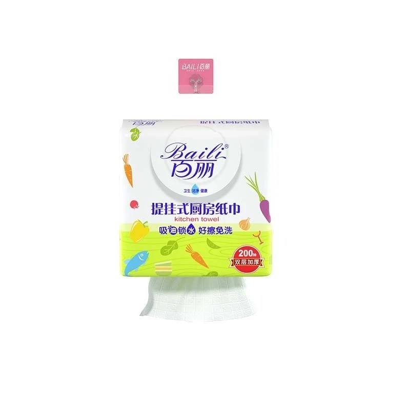 百丽提挂式厨房纸巾200抽/提